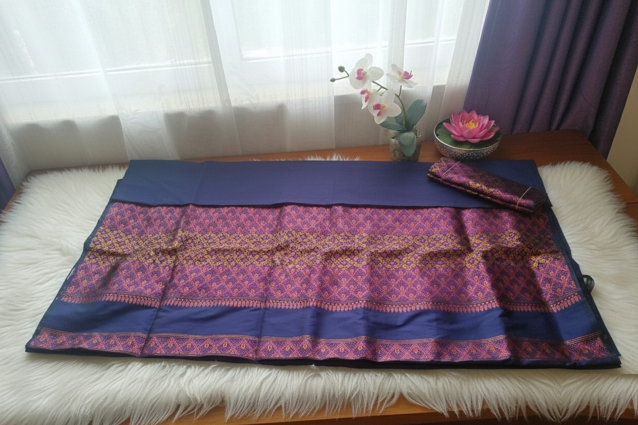 Half Khor in Navy Blue